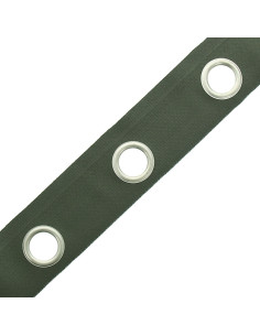 Mat zilveren oogjesband - Saliegroen 2