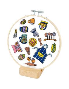 Houten standaard voor borduurring