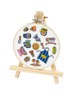 Houten standaard voor borduurring