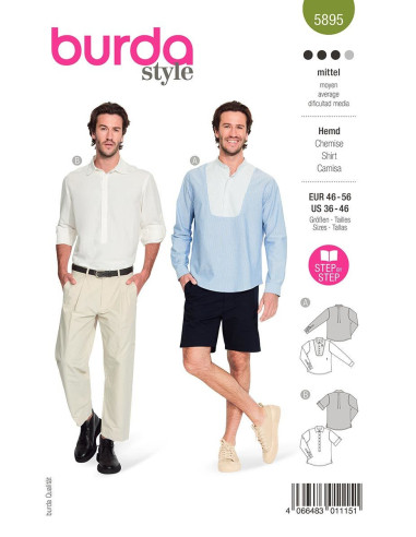 Overhemdpatroon - Burda 5895