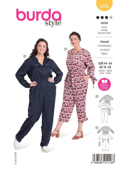 Patroon voor overall - Burda 5896