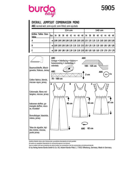 Patroon voor jumpsuit - Burda 5905
