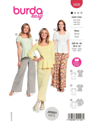 Blousepatroon - Burda 5908