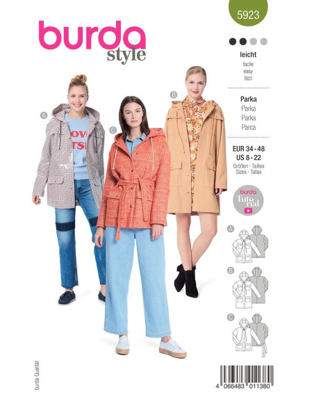 Parka patroon - Burda 5923
