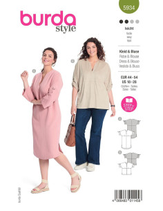 Jurk en blouse patroon - Burda 5934