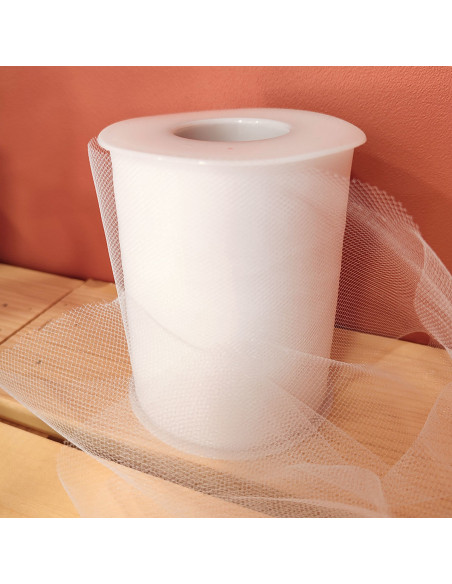 Tule lint - Wit - Rol van 40 meter