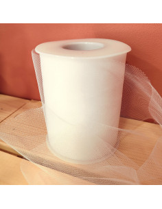 Tule lint - Ecru - Rol van 40 meter