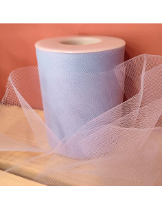 Tule lint - Blauw - Rol van 40 meter