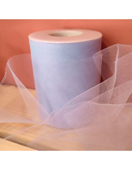 Tule lint - Blauw - Rol van 40 meter