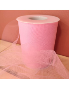Tule lint - Roze - Rol van 40 meter