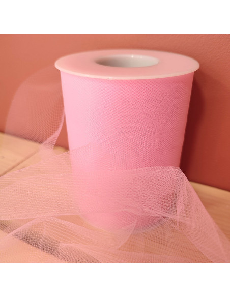Tule lint - Roze - Rol van 40 meter