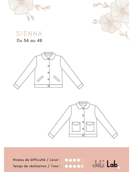Sienna jas patroon - Joli Lab