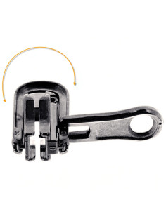 Dubbele schuif voor synthetische sluiting 6 mm - Geweerloopkleur