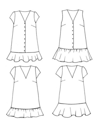 Volute jurkpatroon - Anna Rose patronen