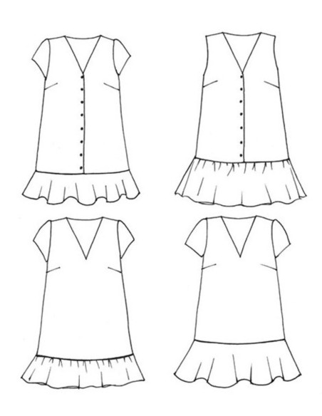 Volute jurkpatroon - Anna Rose patronen