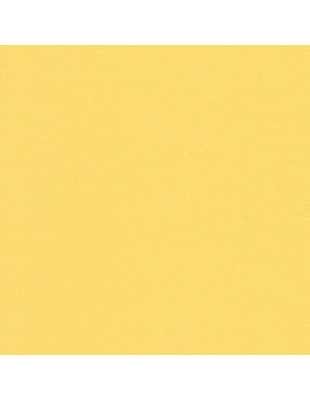 Effen katoenen stof patchwork Kona - Buttercup