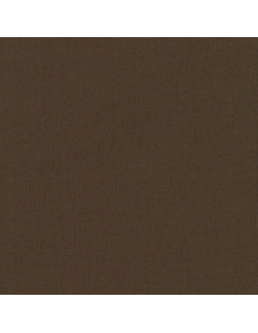 Effen katoenen stof patchwork Kona - Chocolade