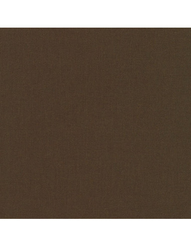 Effen katoenen stof patchwork Kona - Chocolade