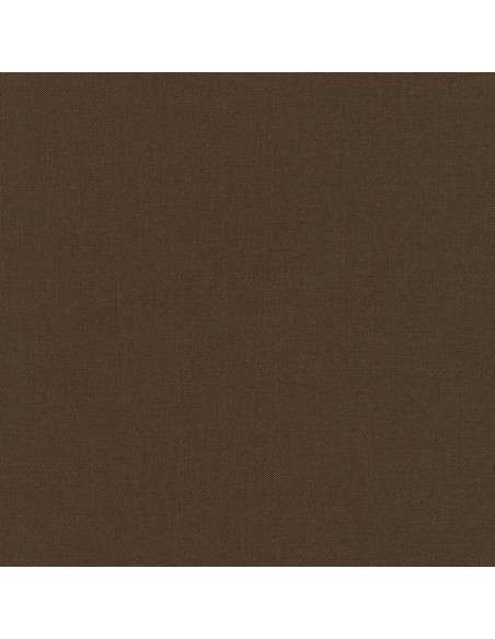 Effen katoenen stof patchwork Kona - Chocolade