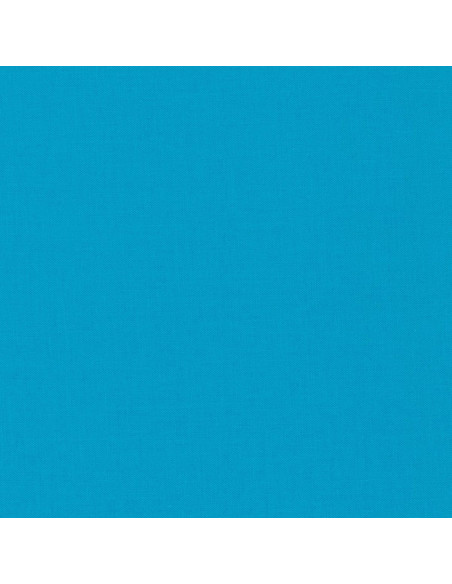 Effen katoenen patchworkstof Kona - Turquoise
