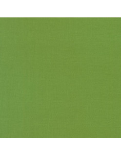 Effen katoenen stof patchwork Kona - Grasgroen
