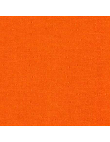 Effen katoenen stof patchwork Kona - Mandarijn