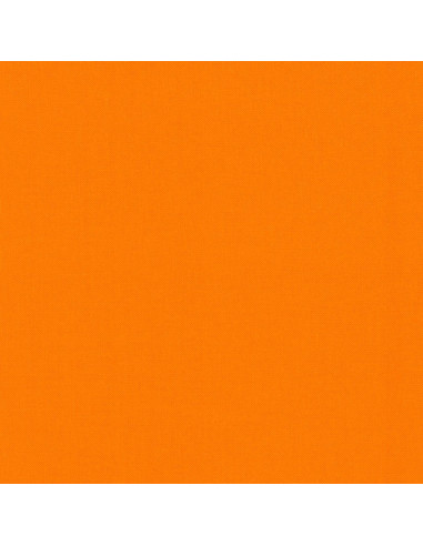 Effen katoenen stof patchwork Kona - Oranje