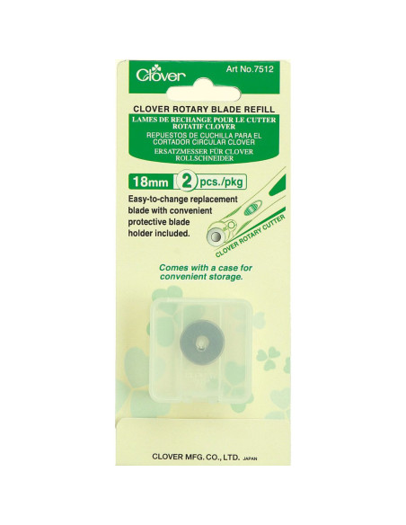 2 vervangmessen voor Clover snijmes - 18 mm