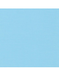 Effen katoenen stof patchwork Kona - Spa Blauw