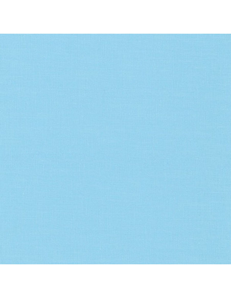 Effen katoenen stof patchwork Kona - Spa Blauw