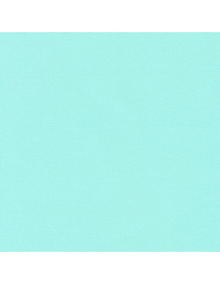 Effen katoenen stof patchwork Kona - Aqua