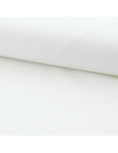 Halflinnen katoenen canvas - Wit