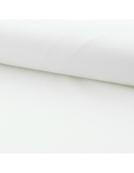 Halflinnen katoenen canvas - Wit