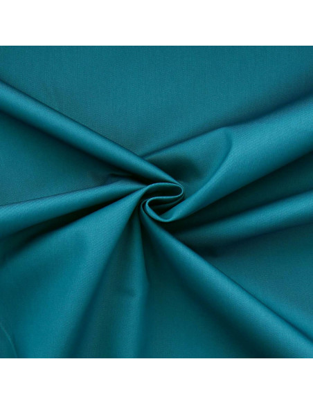 Polykatoen gabardine stof - Eendblauw