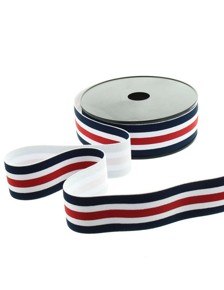Driekleurige fantasie-elastiek 40 mm
