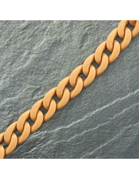 Acryl platte ketting 20 mm - Chamois