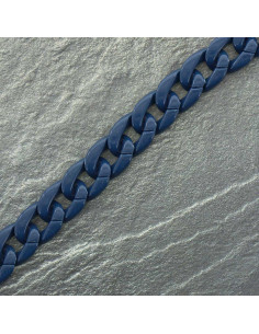 Acryl platte ketting 20 mm - Blauw