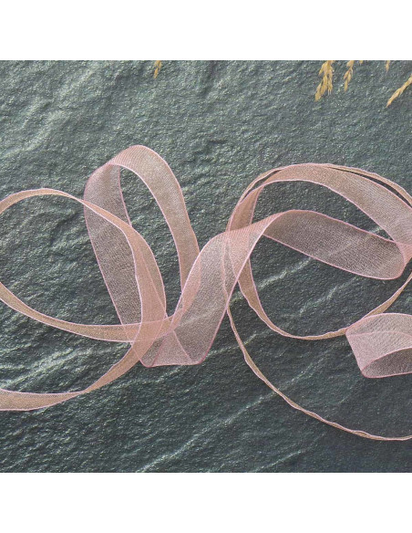 Organza lint - Lichtroze