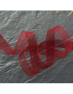 Organza lint - Donkerrood