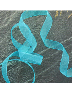 Organza lint - Turkoois blauw