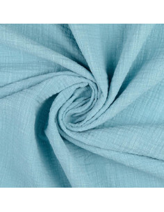 Vintage dubbel gaas katoen - Turquoise