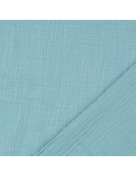 Vintage dubbel gaas katoen - Turquoise
