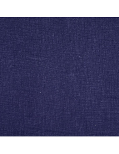 Vintage dubbel gaas katoen - Marineblauw