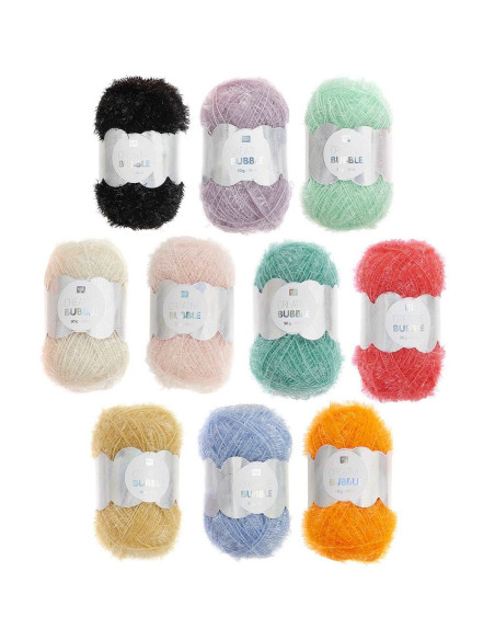 Set van 10 bollen haakgaren Creative Bubble - Crazy Bubble Gang
