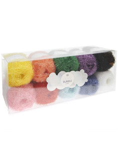 Set van 10 bollen haakgaren Creative Bubble - Rainbow