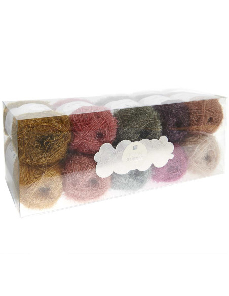 Set van 10 bollen haakgaren Creative Bubble - Earthy