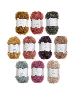 Set van 10 bollen haakgaren Creative Bubble - Earthy 2