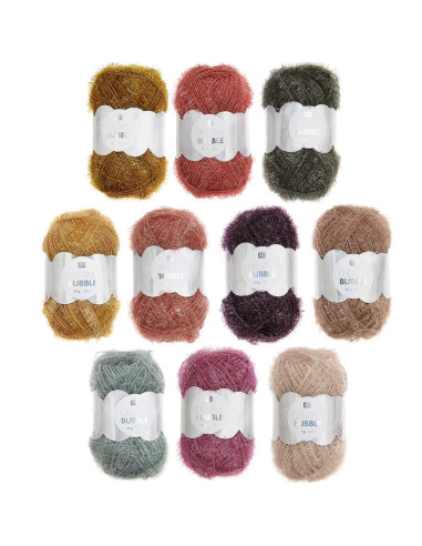 Set van 10 bollen haakgaren Creative Bubble - Earthy