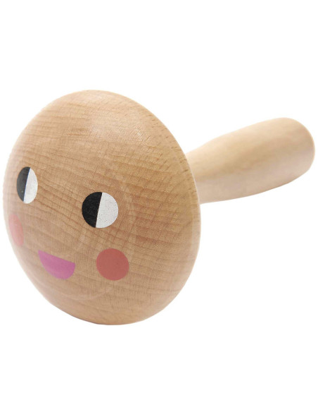 Houten stopchampignon - Gezicht