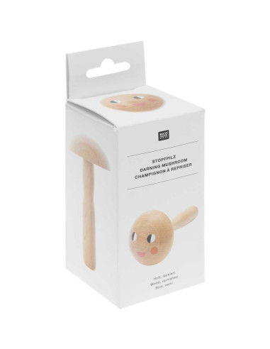 Houten stopchampignon - Gezicht